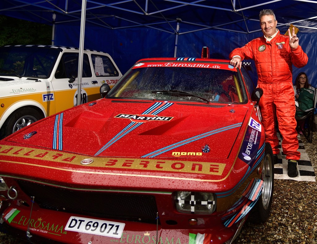 Vincenzo Santangelo fra Hinnerup stiller op i sin specialbyggede Fiat X1/9 Dallara Abarth fra 1973. Han har vundet Munkebjerg Hillclimb tre gange tidligere.
(Foto: Michael Eisenberg)